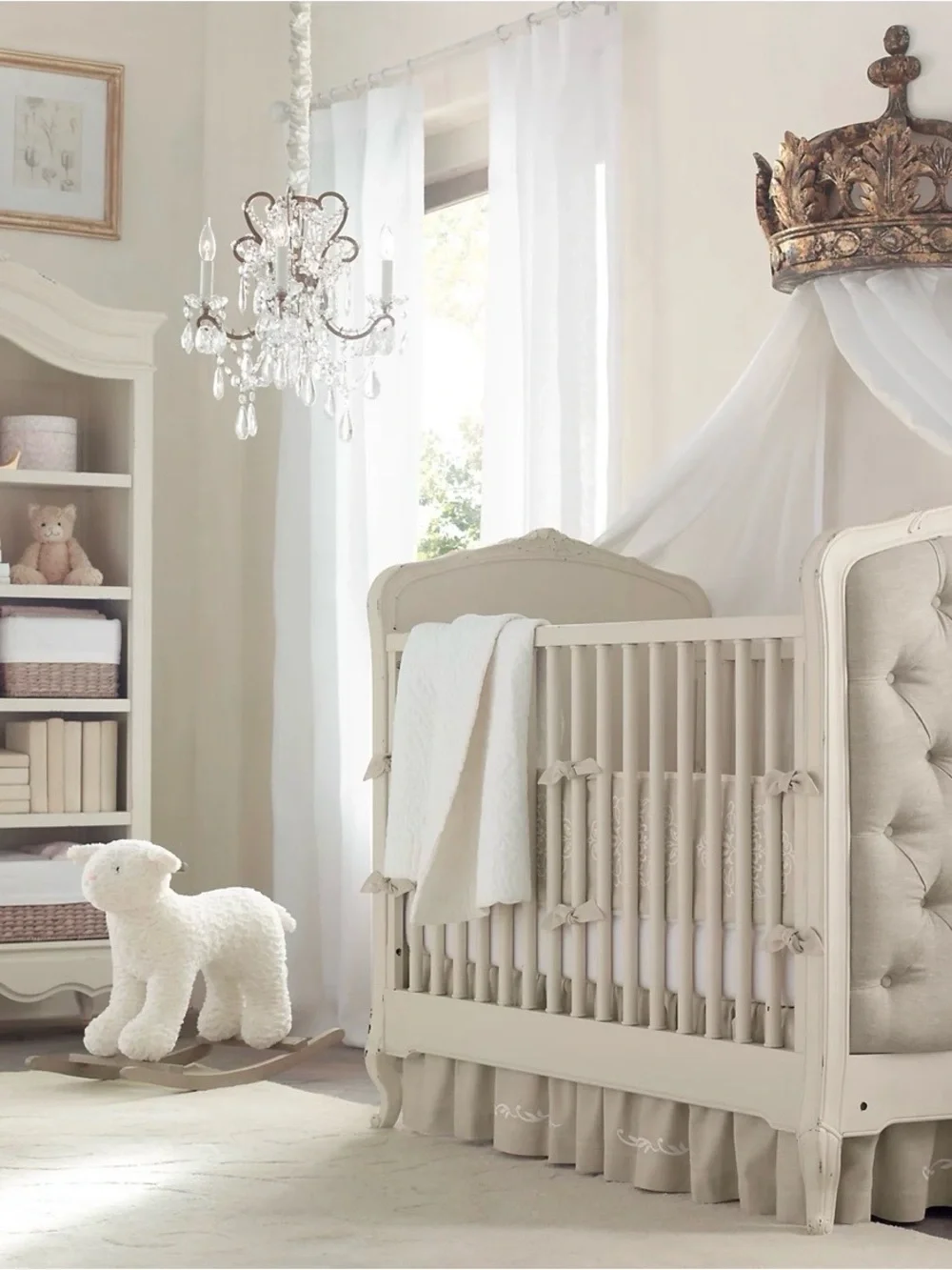 Restoration Hardware Gilt Demilune Canopy Bed Crown 👑 ✨